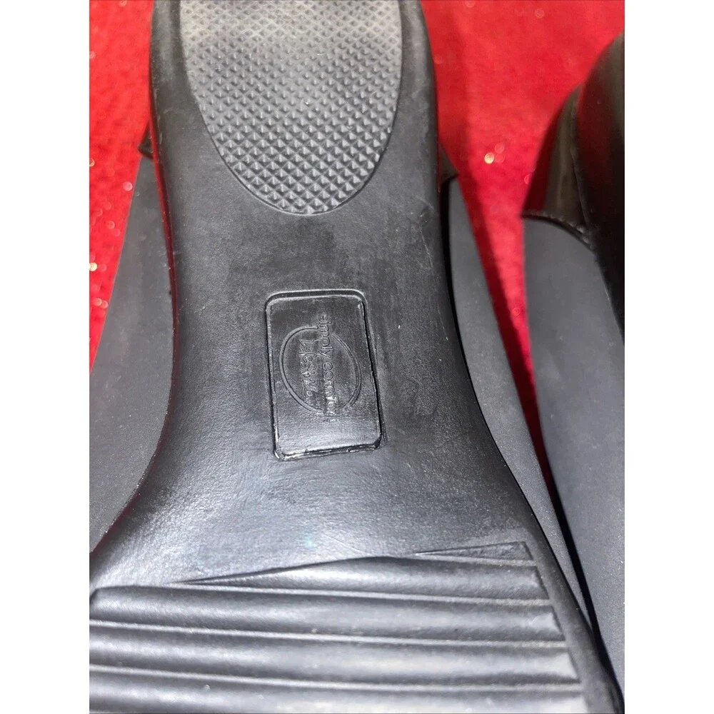 LifeStride Delight Black Low Wedge Slip On Flats Women Size 11M